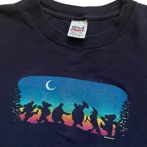 Vintage Grateful Dead Moondance T-Shirt Anvil Carpenter Navy Blue Men's Size 2X